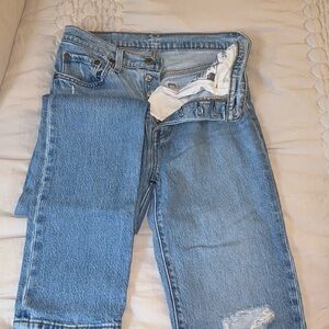 Levi’s women’s 501 jeans with rips